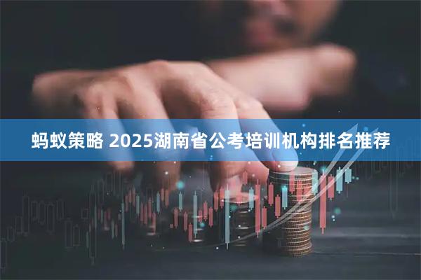 蚂蚁策略 2025湖南省公考培训机构排名推荐