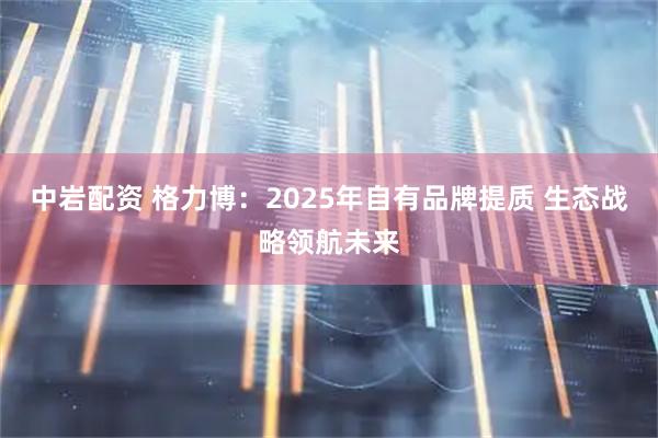 中岩配资 格力博：2025年自有品牌提质 生态战略领航未来